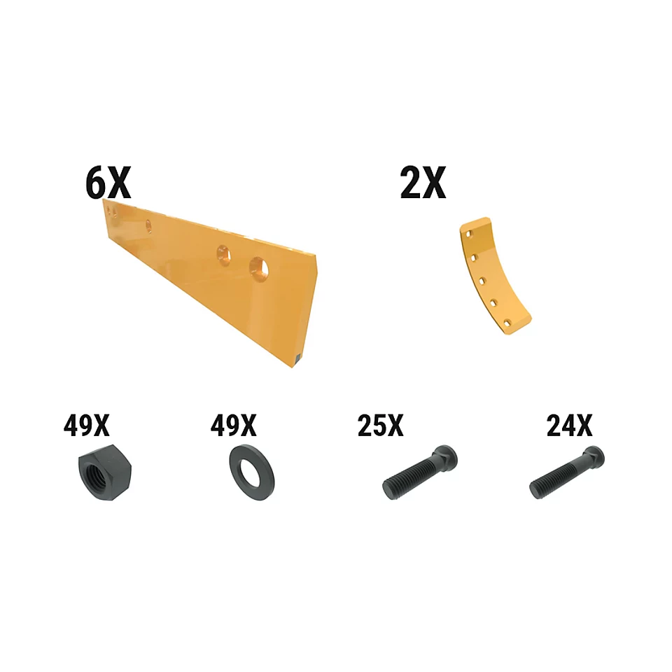 597-8475: 19 Mm Carbide Flat Grader Edge Kit 5978475 Caterpillar