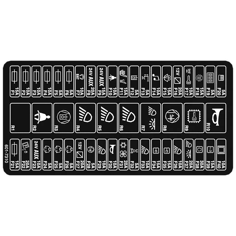 601-7310: Fuse And Relay Identification Decal Film 6017310 купить