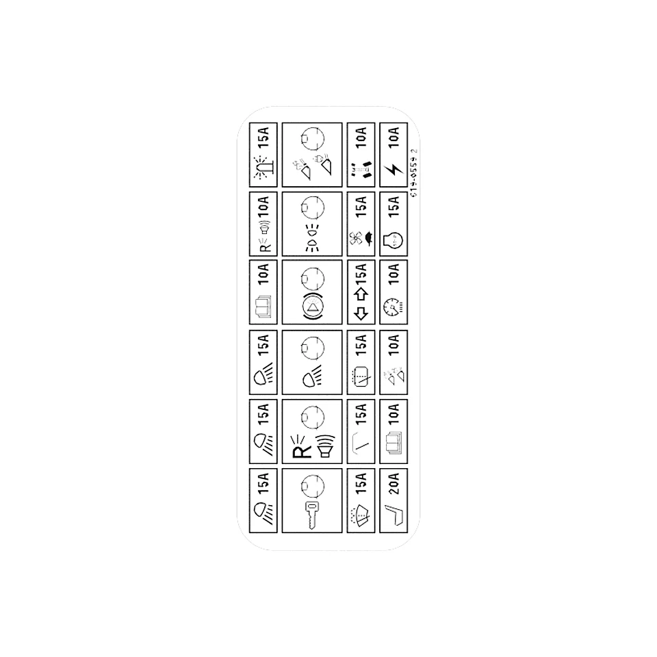 619-0559: Fuse Relay Panel Identification Film 6190559 купить