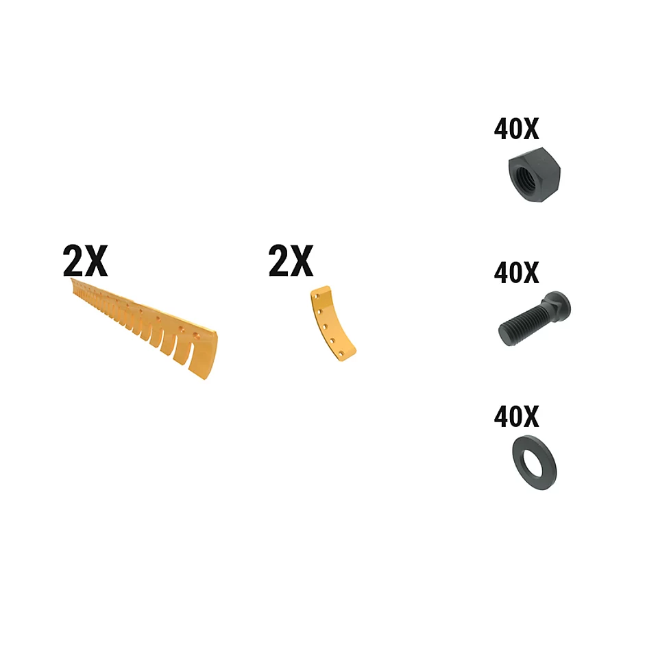 619-7284: 25 Mm Serr Crvd Grader Edge Kit 6197284 Caterpillar