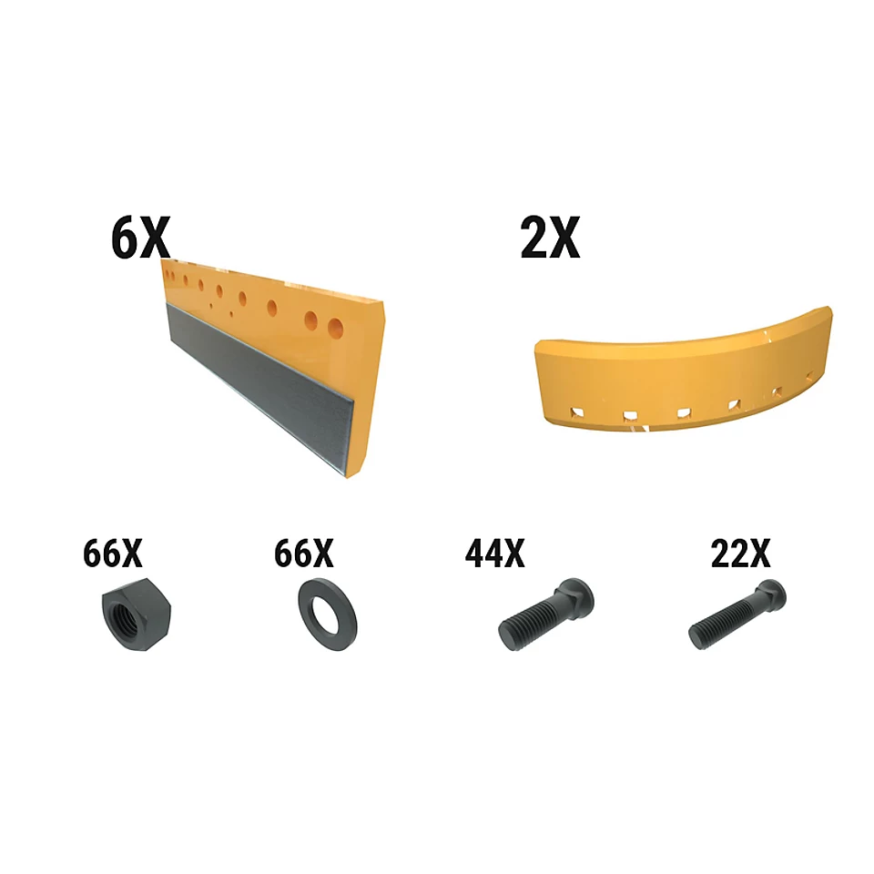 619-7298: 60 Mm ARM Flat Grader Edge Kit 6197298 Caterpillar