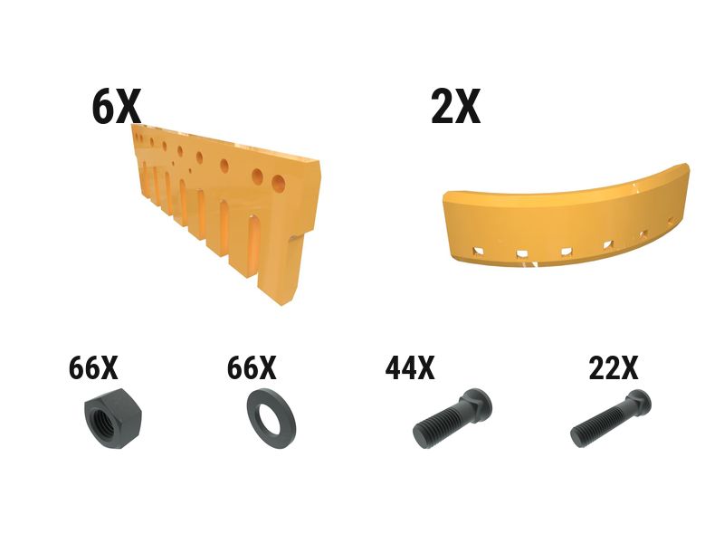 619-7303: 60 Mm Serr Flat Grader Edge Kit 6197303 купить