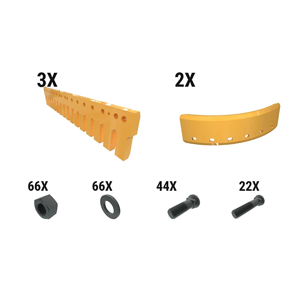 619-7305: 75 Mm Serr Flat Grader Edge Kit 6197305 Caterpillar