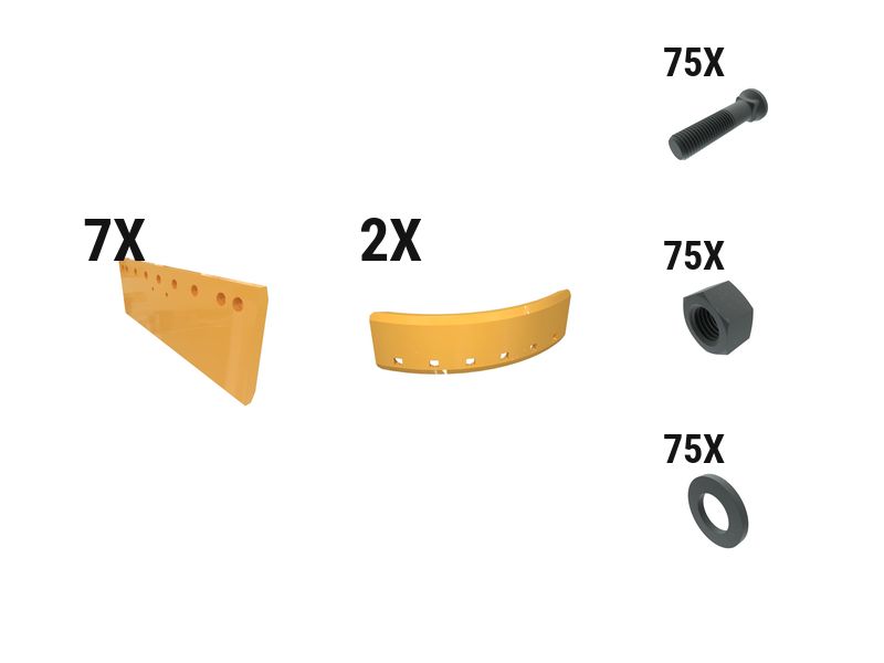 619-7312: 45 Mm Flat Grader Edge Kit 6197312 купить