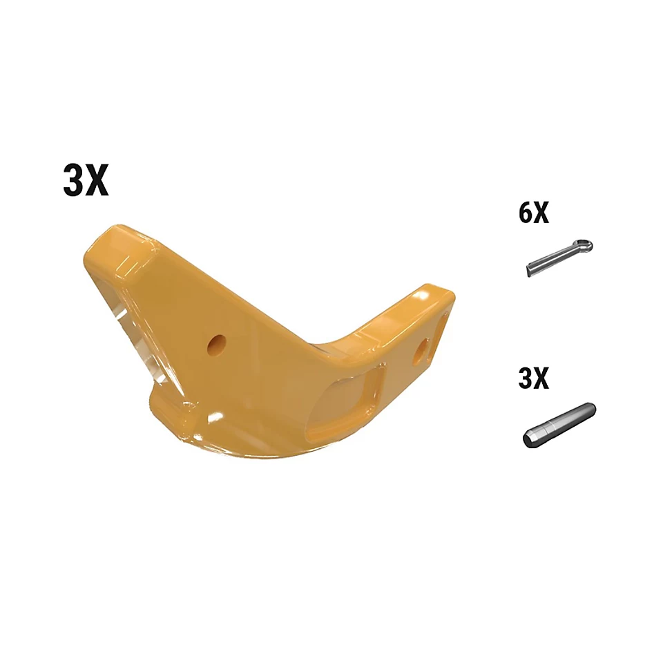 619-9912: 90 Mm X 355 Mm R350/CR350 Crvd Shank Kit - Qty 3 6199912 Caterpillar