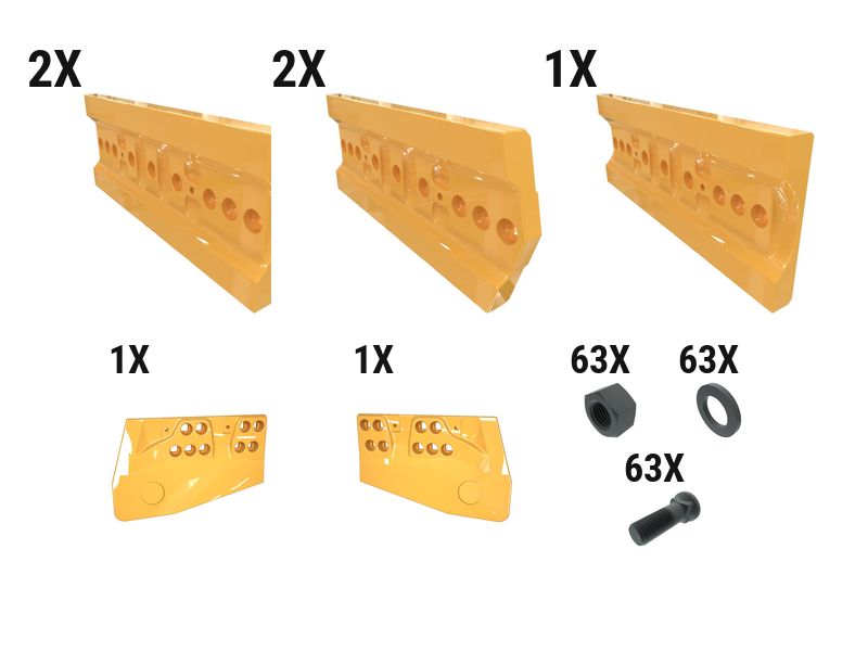 620-1893: 80 Mm HA Dozer Edge Kit 6201893 купить