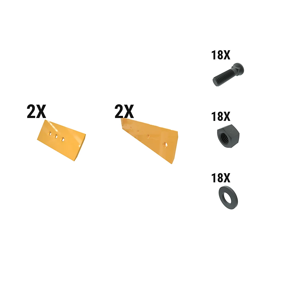 620-1924: 16 Mm Extended Cut Reversible Dozer Edge Kit 6201924 Caterpillar