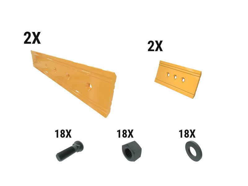 621-2551: 21 Mm Precision Level Cut Reversible Dozer Edge Kit 6212551 купить