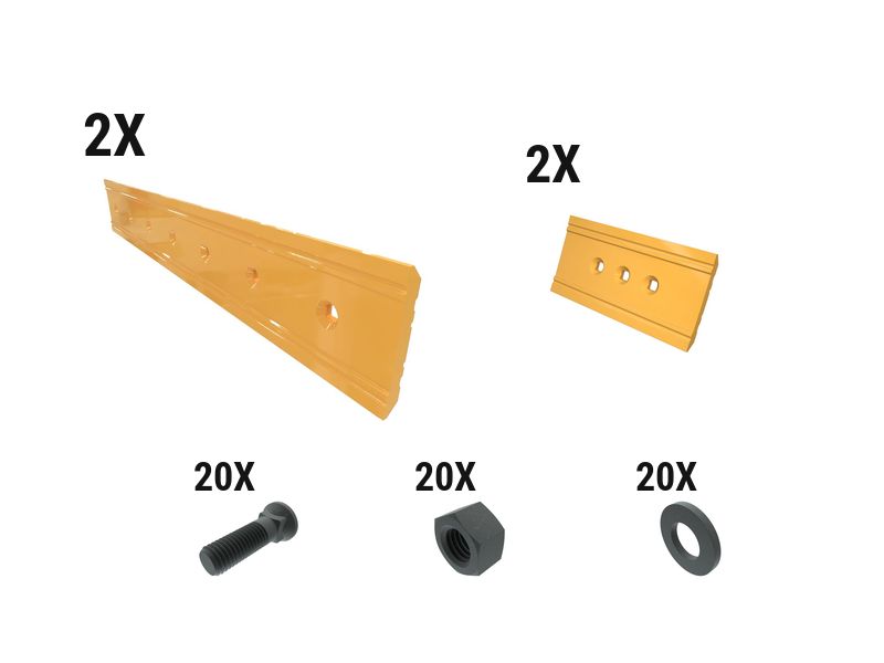 621-2563: 21 Mm Precision Level Cut Reversible Dozer Edge Kit 6212563 купить