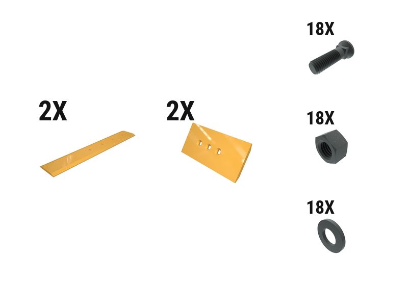 621-2564: 16 Mm Extended Cut Reversible Dozer Edge Kit 6212564 buy
