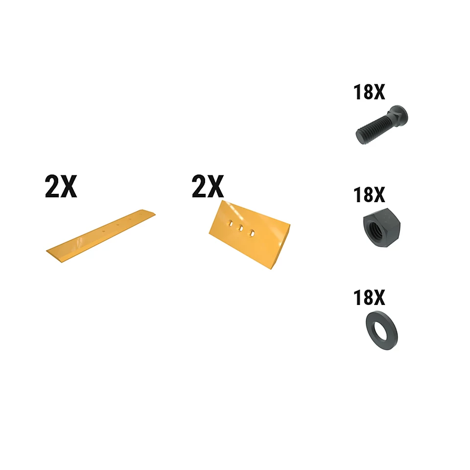 621-2564: 16 Mm Extended Cut Reversible Dozer Edge Kit 6212564 Caterpillar