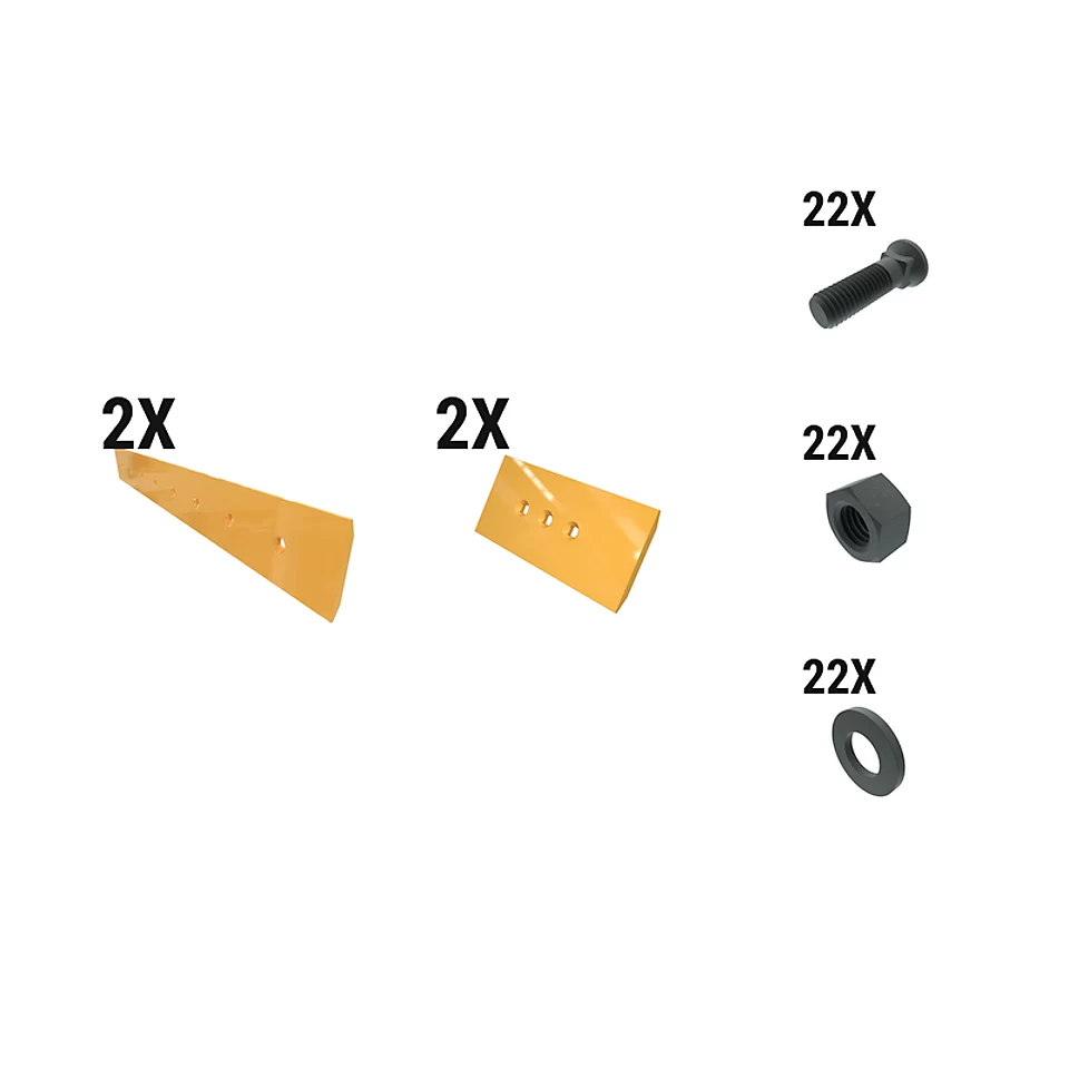 621-2586: 16 Mm Extended Cut Reversible Dozer Edge Kit 6212586 Caterpillar