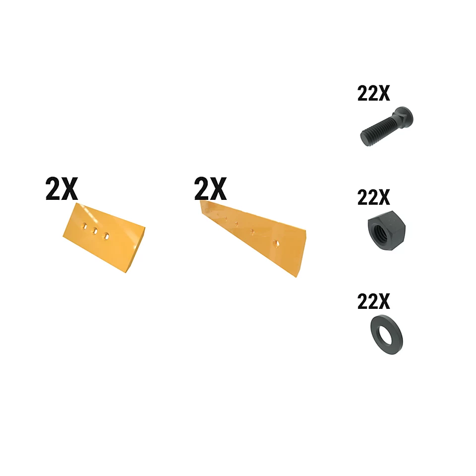 621-2618: 16 Mm Extended Cut Reversible Dozer Edge Kit 6212618 Caterpillar