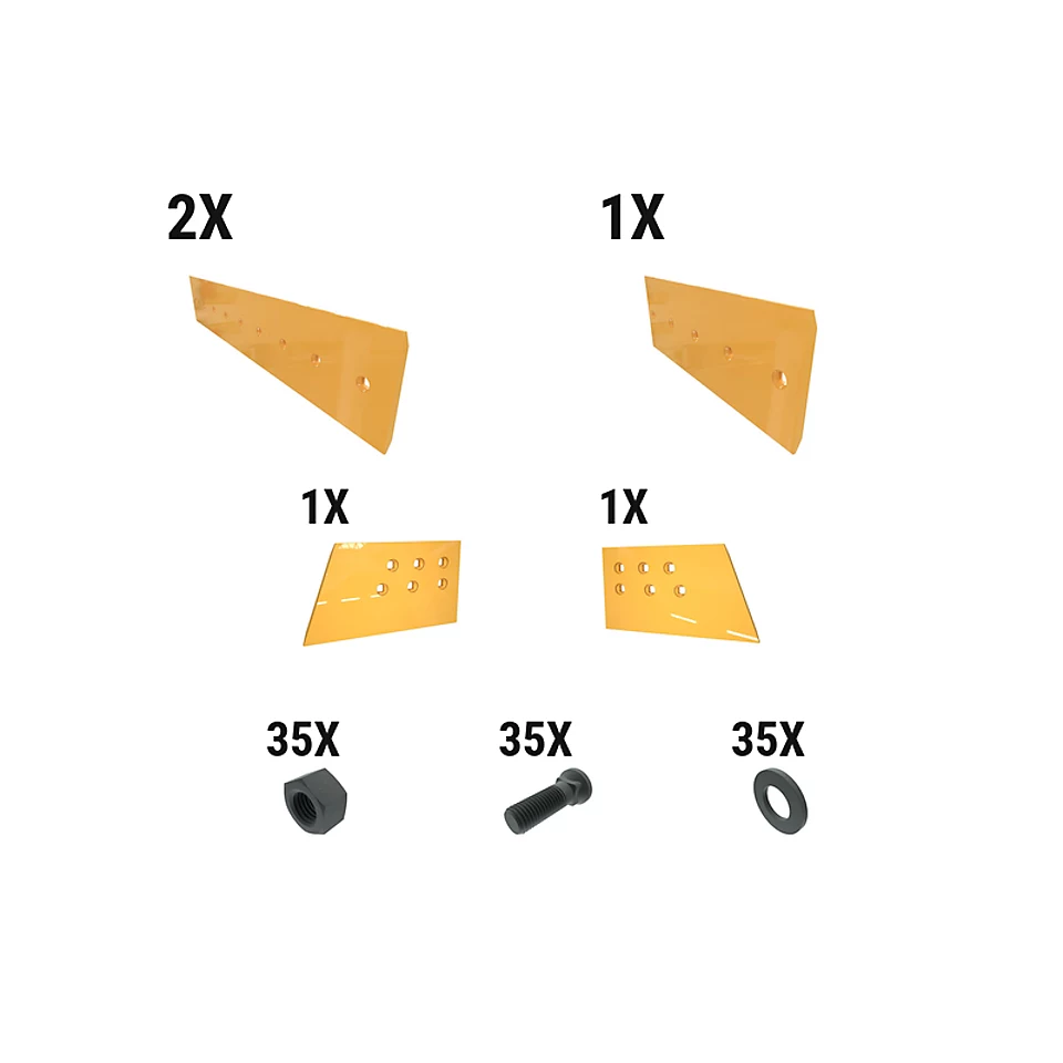 621-2687: 19 Mm Level Cut Dozer Edge Kit 6212687 Caterpillar