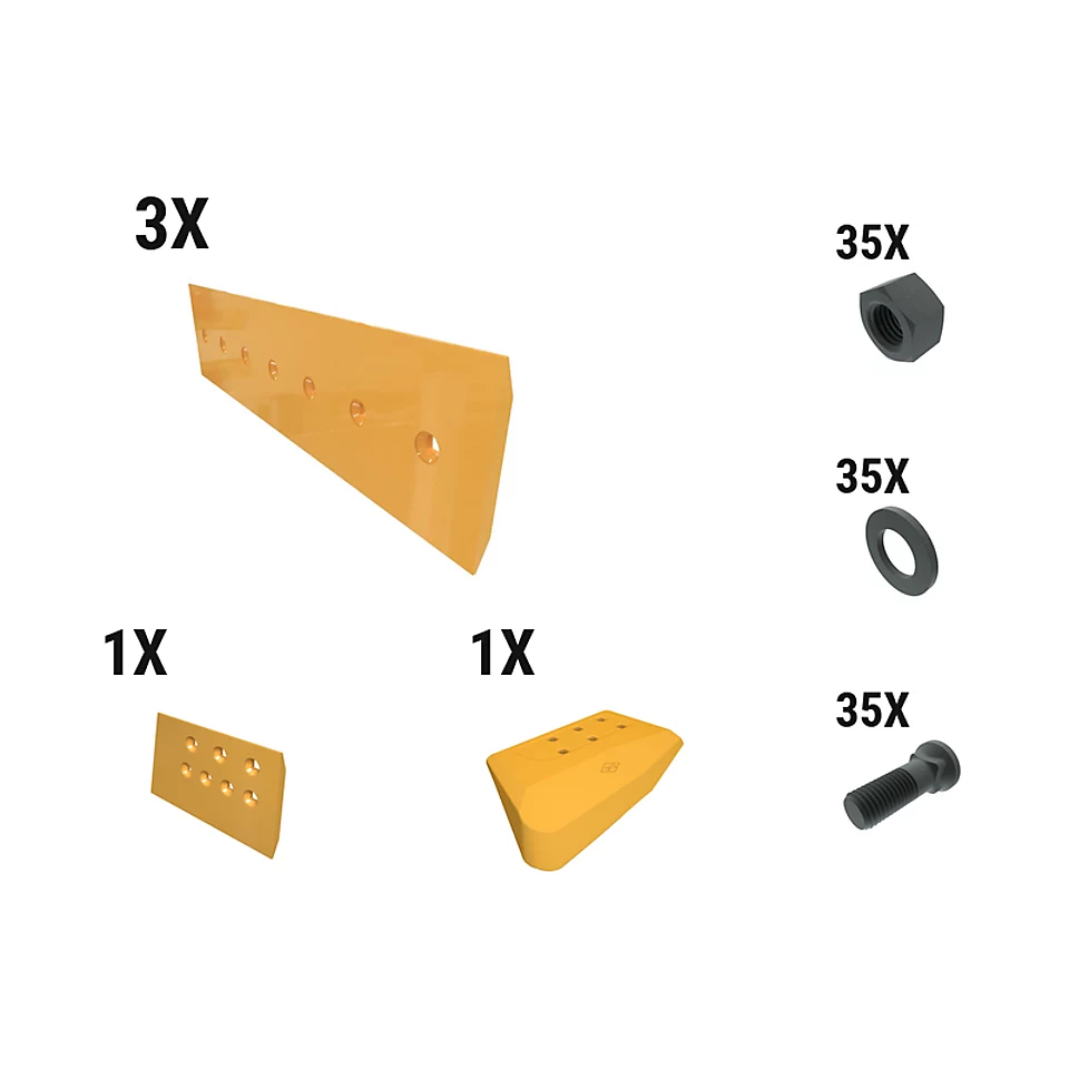 621-2714: 25 Mm Level Cut Dozer Edge Kit 6212714 Caterpillar
