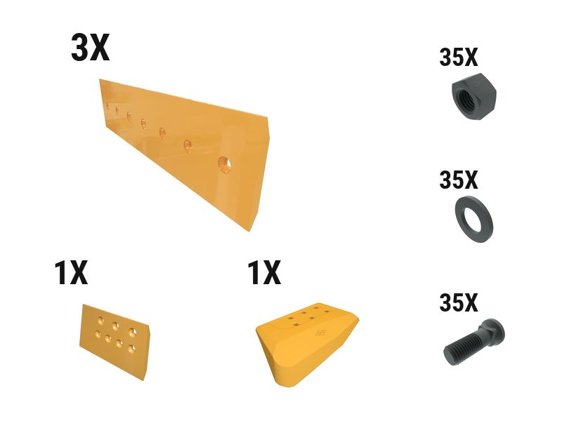621-2714: 25 Mm Level Cut Dozer Edge Kit 6212714 купить
