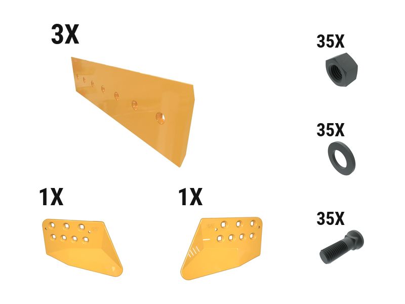 621-2716: 25 Mm GP Dozer Edge Kit 6212716 купить