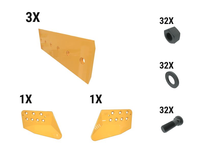 621-2720: 25 Mm GP Dozer Edge Kit 6212720 купить