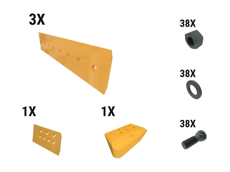 621-2734: 25 Mm Level Cut Dozer Edge Kit 6212734 купить