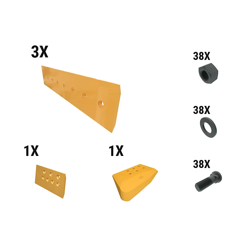 621-2734: 25 Mm Level Cut Dozer Edge Kit 6212734 Caterpillar