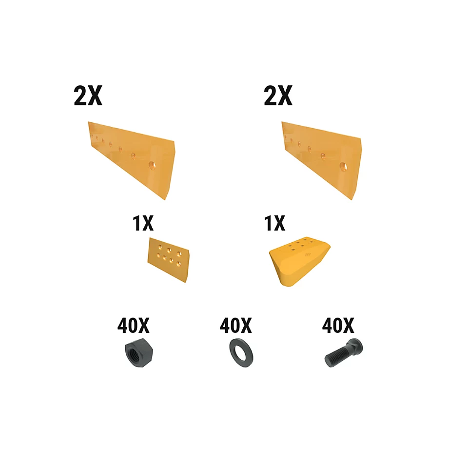 621-2738: 25 Mm Level Cut Dozer Edge Kit 6212738 Caterpillar