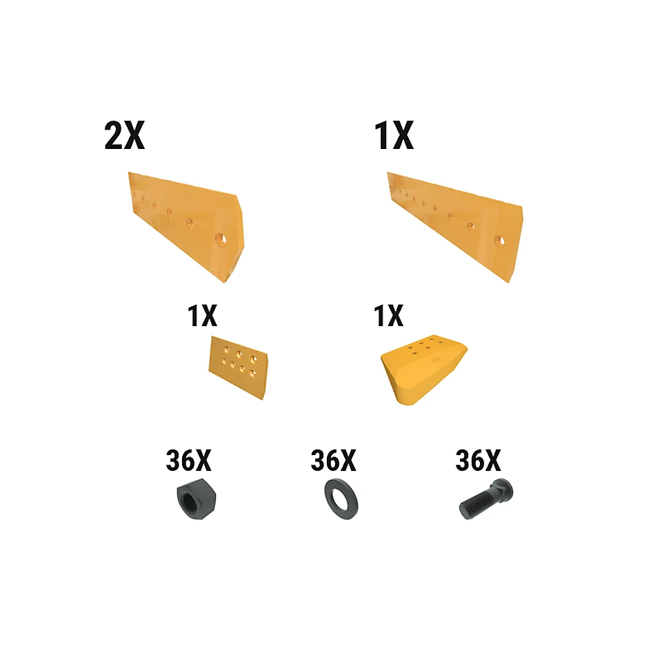 621-2742: 25 Mm Level Cut Dozer Edge Kit 6212742 Caterpillar