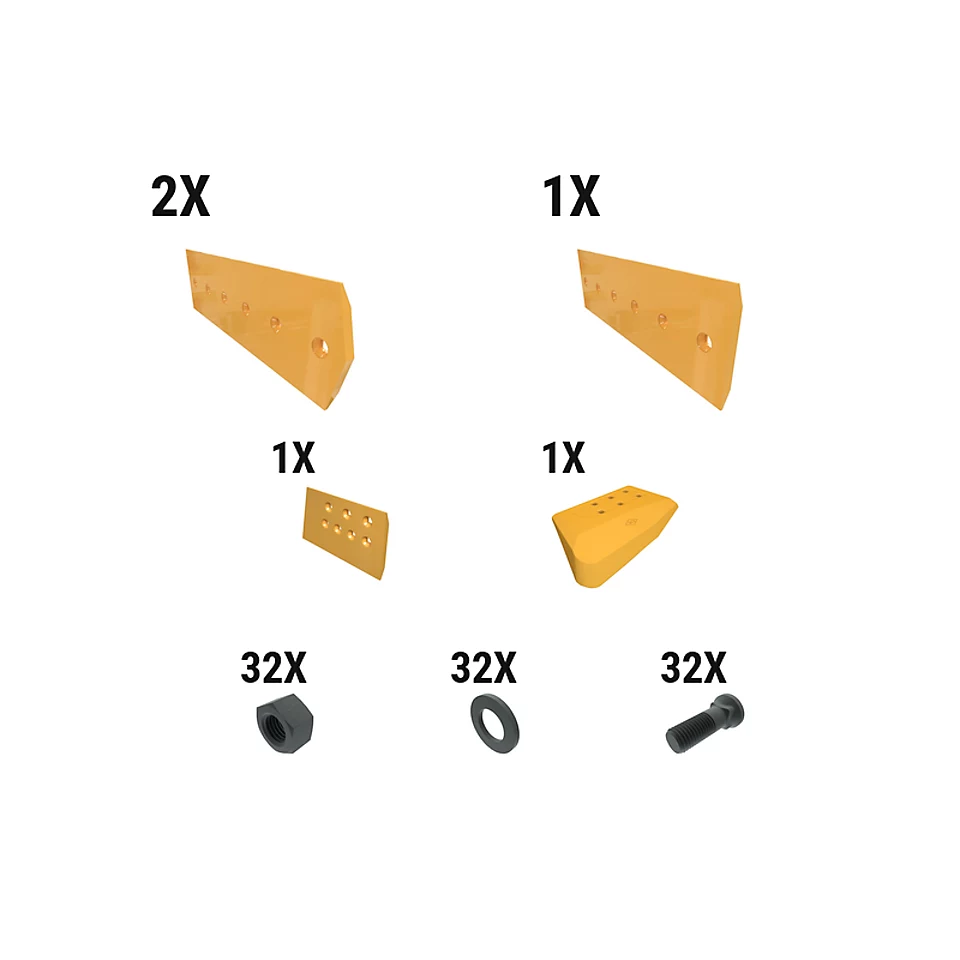 621-2747: 25 Mm Level Cut Dozer Edge Kit 6212747 Caterpillar