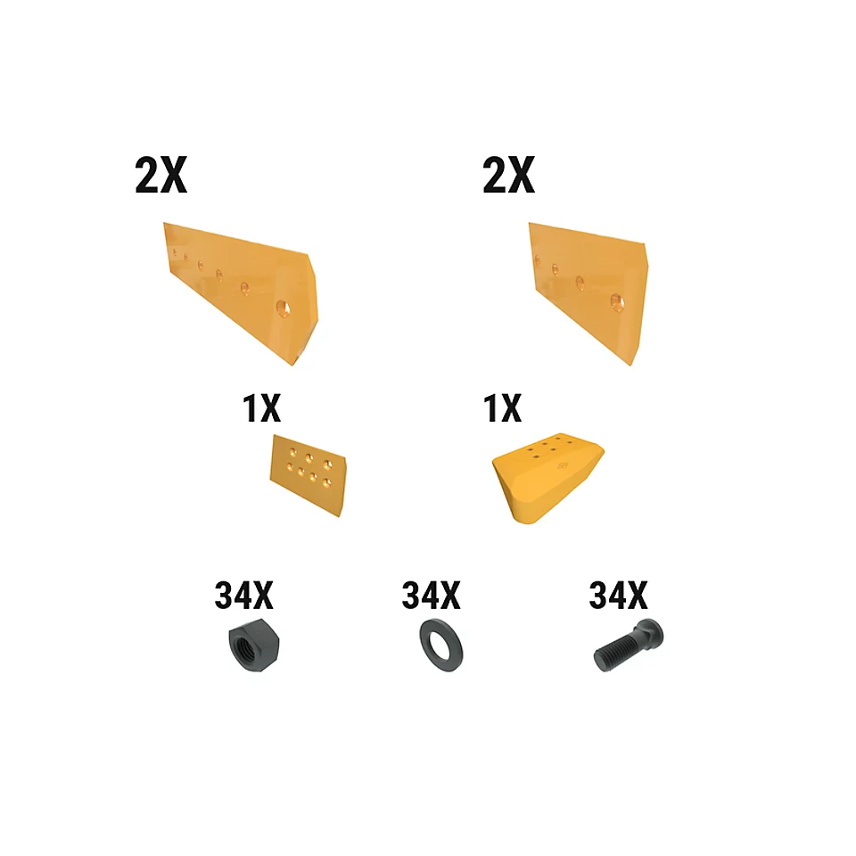 621-2757: 25 Mm Level Cut Dozer Edge Kit 6212757 Caterpillar