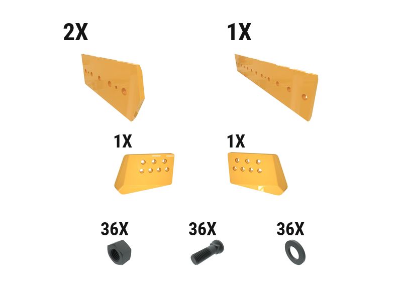 621-2801: 35 Mm HC Dozer Edge Kit 6212801 купить