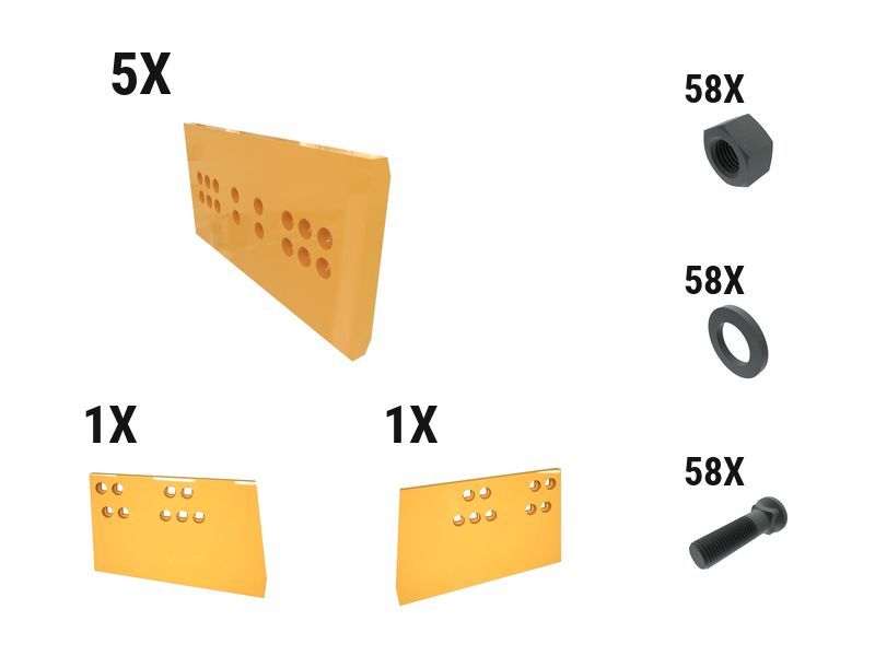 621-2845: 60 Mm Sharpened Dozer Edge Kit 6212845 купить