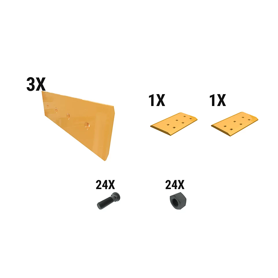 622-7101: 19 Mm Grader Front Blade Edge Kit 6227101 Caterpillar