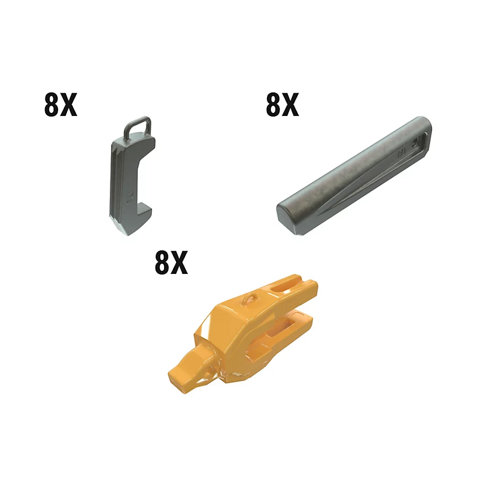 626-9969: Hammered 5° WH12 2 Strap Oil Sands Adapter Kit - Qty 8 6269969 Caterpillar