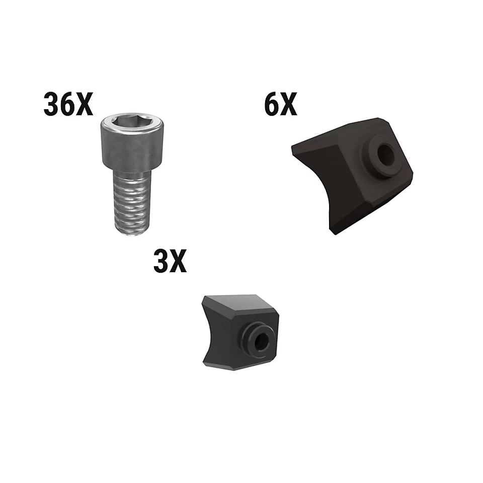 627-9569: Reversible Chisel Mulcher Tooth Kit - Qty 36 6279569 Caterpillar