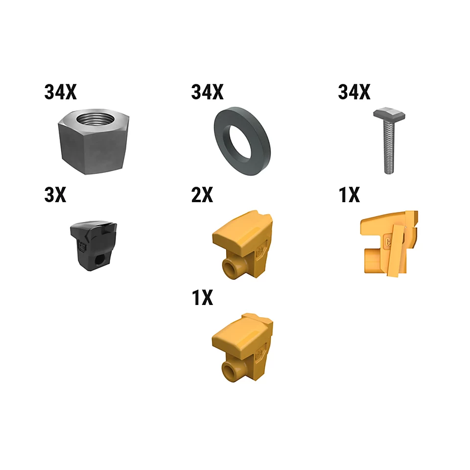 627-9583: Carbide Mulcher Tooth Kit - Qty 34 6279583 Caterpillar