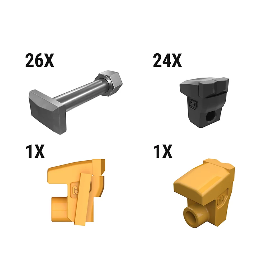 627-9588: Rock Resistant Mulcher Tooth Kit - Qty 26 6279588 Caterpillar