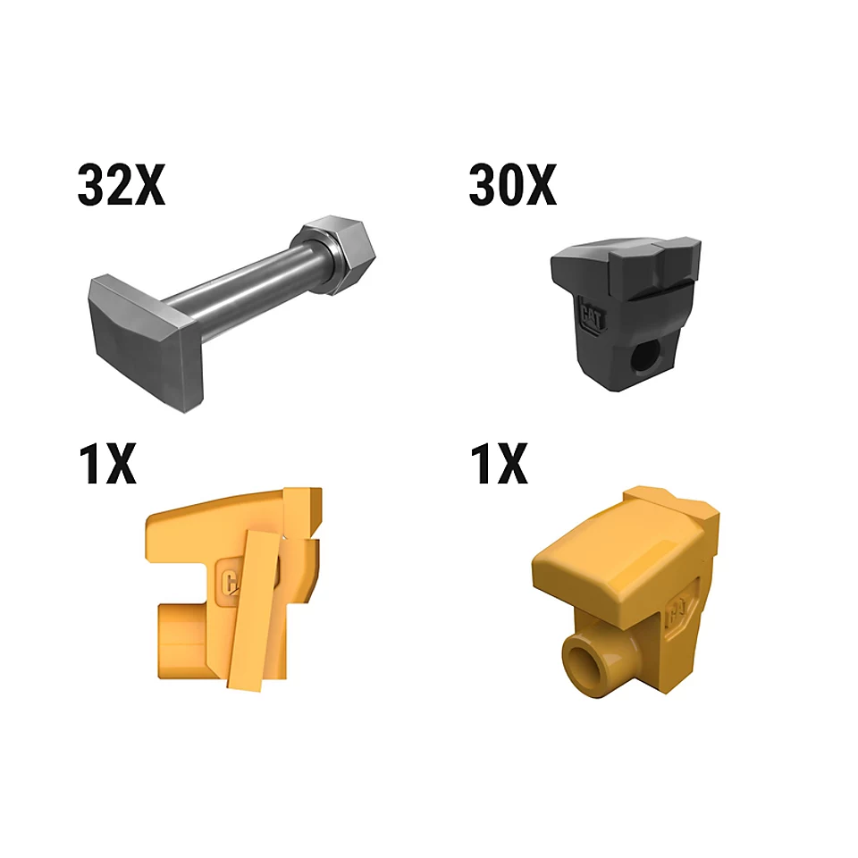 627-9591: Rock Resistant Mulcher Tooth Kit - Qty 32 6279591 Caterpillar