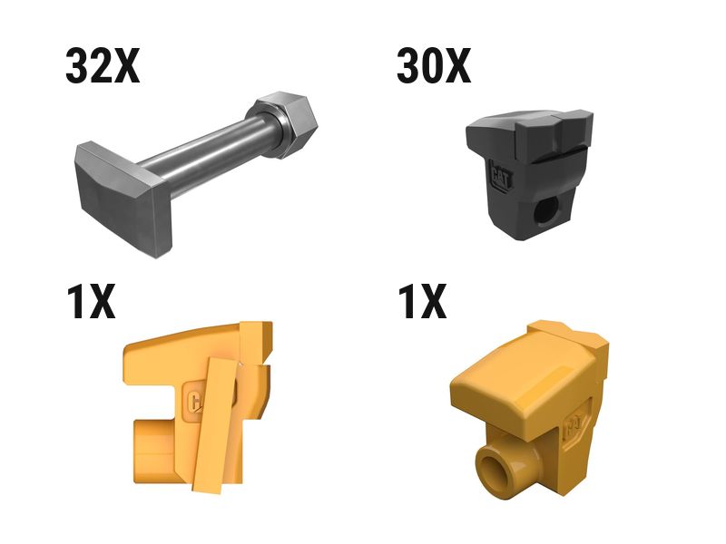 627-9591: Rock Resistant Mulcher Tooth Kit - Qty 32 6279591 购买