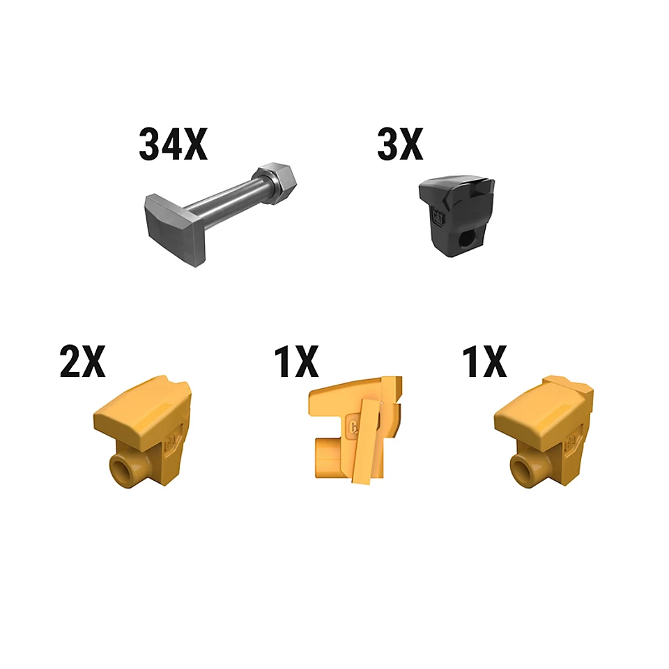 627-9592: Carbide Mulcher Tooth Kit - Qty 34 6279592 Caterpillar