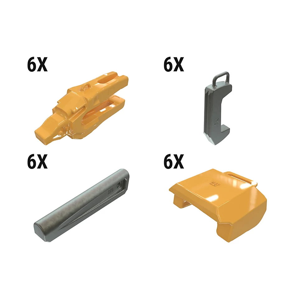648-2226: Hammered 5° WH10 2 Strap Adapter Kit - Qty 6 6482226 Caterpillar