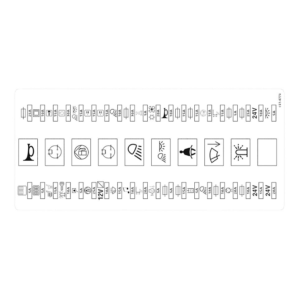 651-4773: Fuse Relay Panel Identification Film 6514773 купить