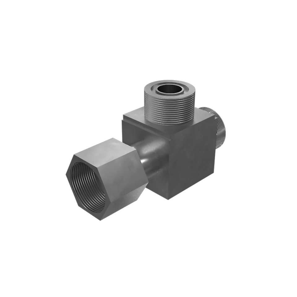 6V-9838: 1-14 Male X 1-14 Male X 1-14 Female Hex Head Swivel O-ring Tee Adapter 6V-9838 Caterpillar