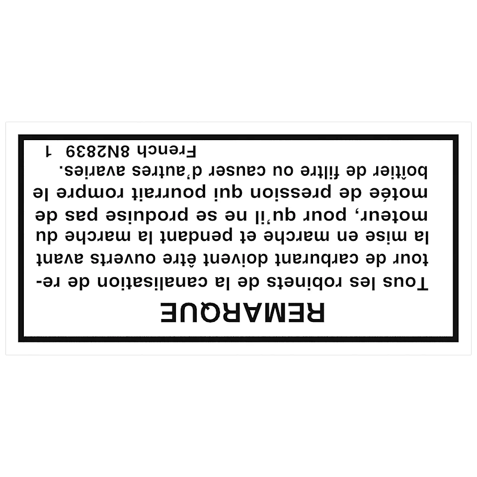 8N-2839: НАКЛЕЙКА "ВНИМАНИЕ 8N2839 купить