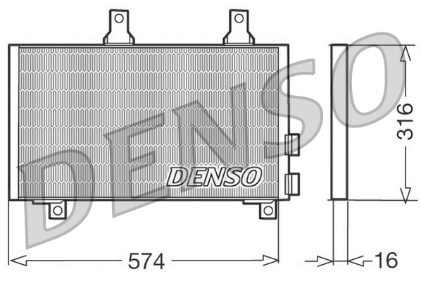 DCN01002: Конденсор кондиционера Denso DCN01002 купить