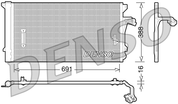 DCN02003: Конденсор кондиционера Denso DCN02003 купить