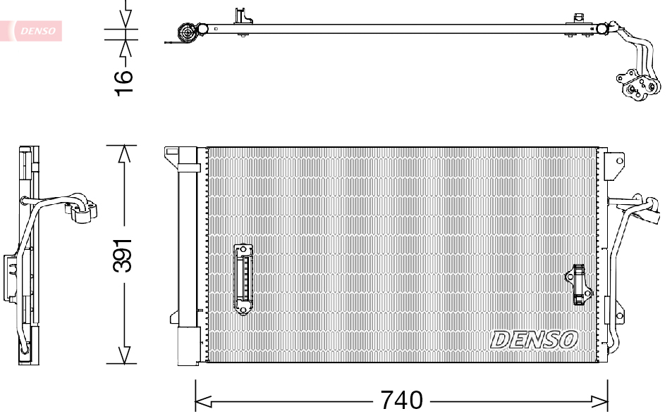 DCN02027: Конденсор кондиционера Denso DCN02027 купить
