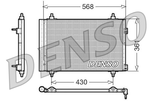 DCN07008: Конденсор кондиционера Denso DCN07008 купить