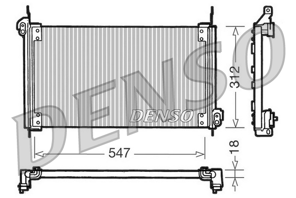 DCN09010: Конденсор кондиционера Denso DCN09010 купить