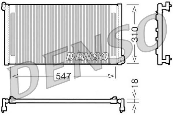 DCN09011: Конденсор кондиционера Denso DCN09011 купить