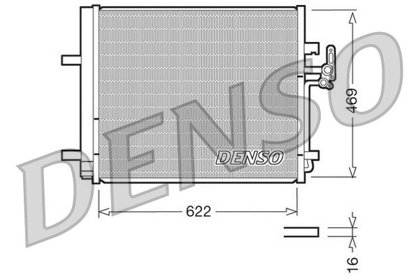 DCN10016: Конденсор кондиционера Denso DCN10016 купить