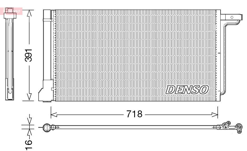DCN10028: Конденсор кондиционера Denso DCN10028 купить